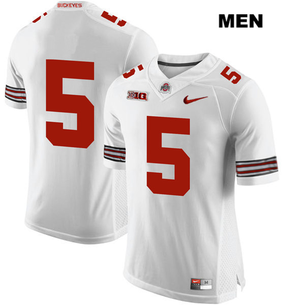 Ohio State Buckeyes Men's Baron Browning #5 White Authentic Nike No Name College NCAA Stitched Football Jersey JG19J35GK